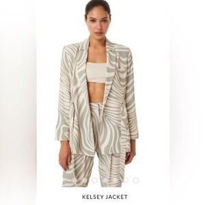 MISA Los Angeles The Kelsey Jacket Blazer
Abstract Zebra Belted Pockets